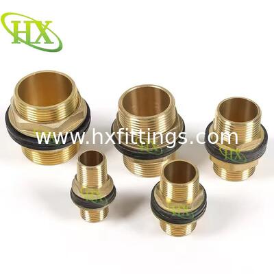 1/2 Female 3/4 Male soild brass water tank connector theaded bulkhead fitting